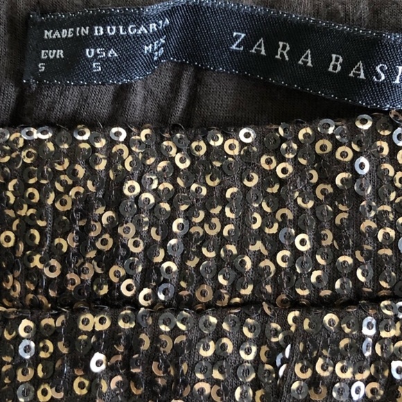 Zara Bronze Sequined Harem Pants / Joggers Size S - Picture 6 of 11